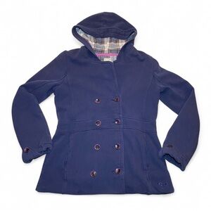 Vintage ROXY Pea Coat Jacket Y2K Buttons Fit Flare Double Breasted Prep Womens M